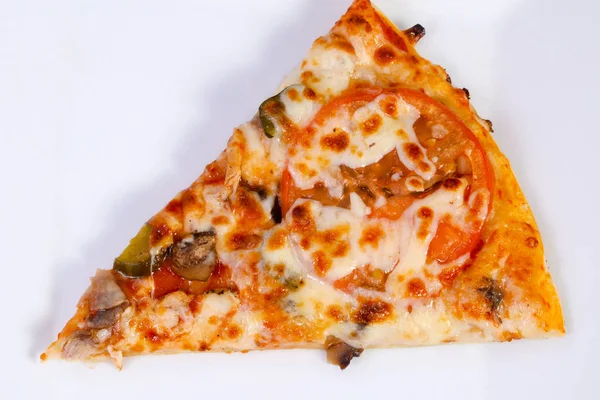 Пицца Мясом Сыром — стоковое фото