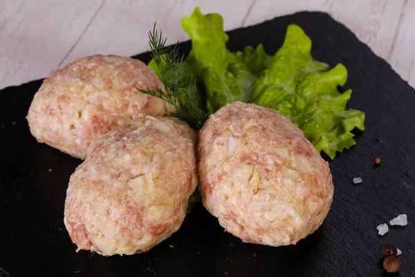 Raw pork cutlet - minced meat