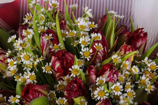 Buquê Romance Com Várias Flores — Fotografia de Stock