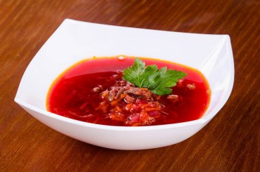 Maydanoz hizmet Rus borcht çorbası