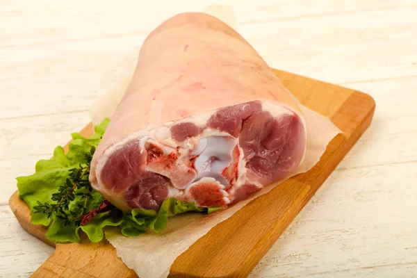 Ruw Vet Varkensvlees Knie Klaar Voor Koken — Stockfoto
