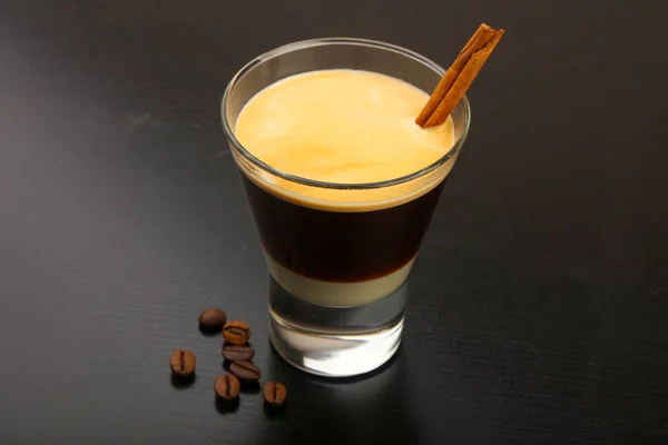Caffè Espresso Con Latte Condito — Foto Stock