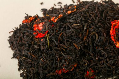 Aroma çay yığın meyve, meyveler ve otlar ile