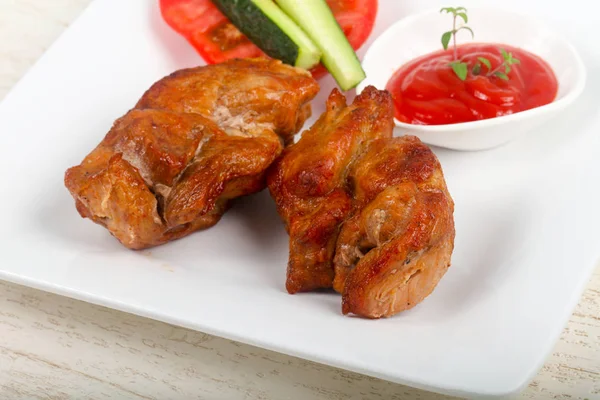 Hot Juycy Dan Lezat Pork Bbq — Stok Foto
