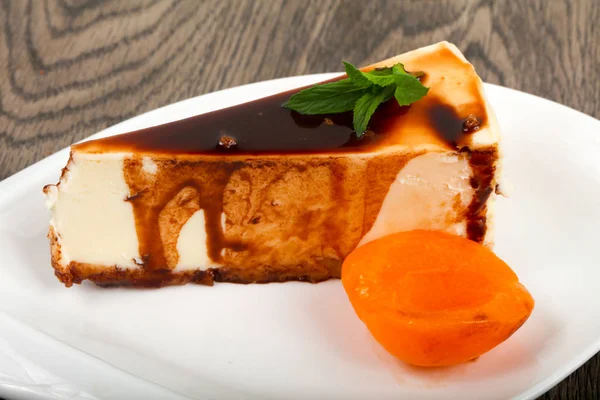 Gâteau Fromage Chocolat Abricot — Photo