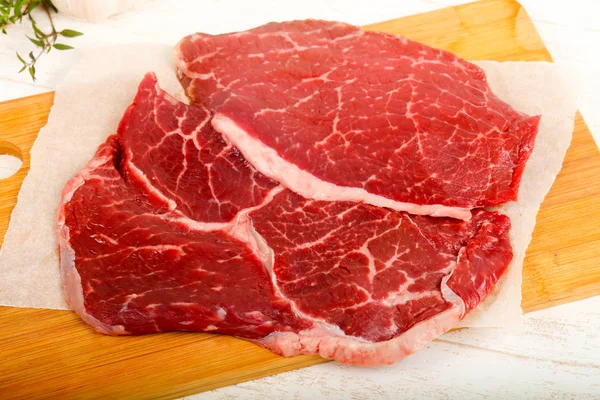 Syrové Hovězí Steak Připraven Vaření — Stock fotografie