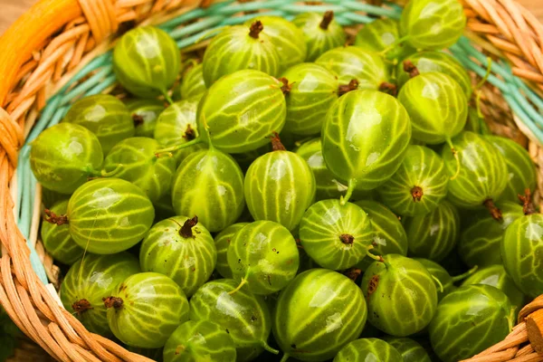 Gooseberries Bowl Leaf — Stock Photo, Image