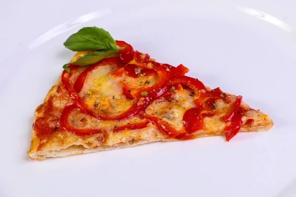 Chutná Pizza Assortie Párky Žampiony Zeleninou — Stock fotografie