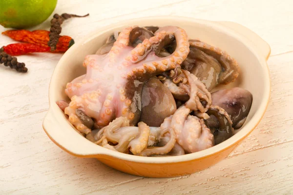 Syrové Chobotnice Připravená Vaření — Stock fotografie