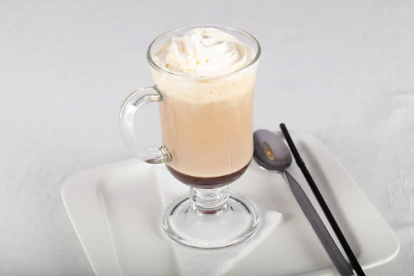 Café Caliente Con Helado Frío — Foto de Stock