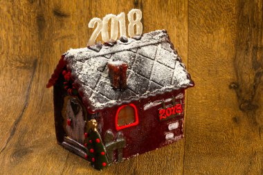 Yeni yıl 2018 bina karamel