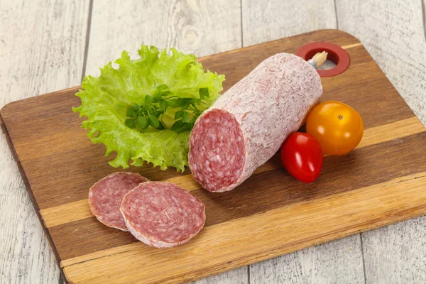 Salsiccia di maiale Saliami secca italiana — Foto Stock