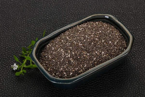 Dietary Chia frön i skålen — Stockfoto