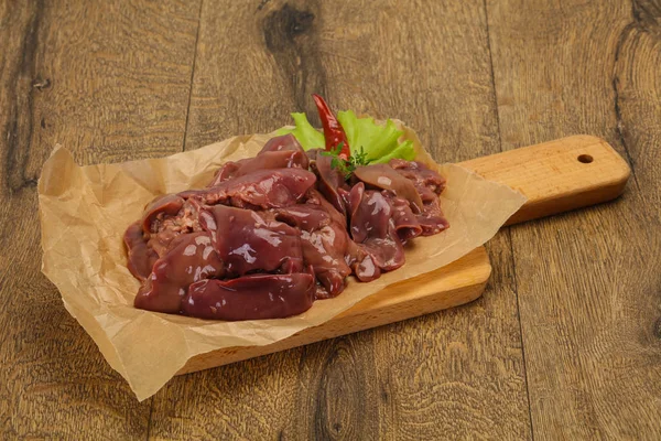 Raw chicken liver ready for cooking — Stock Photo, Image