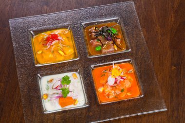 Somon ile balık çerez karışımı