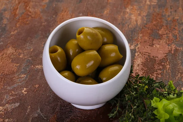 Olive verdi grandi — Foto Stock