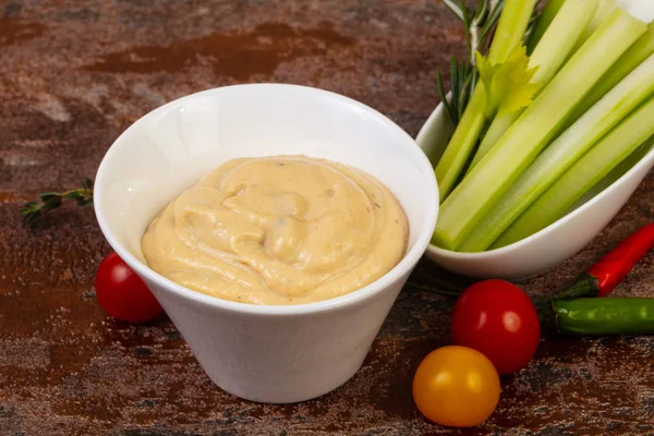 Vegane Küche - Humus — Stockfoto