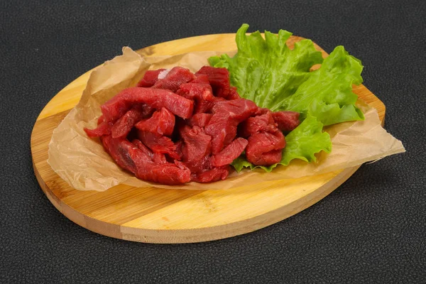 Carne de vacuno cruda en rodajas para cocinar —  Fotos de Stock