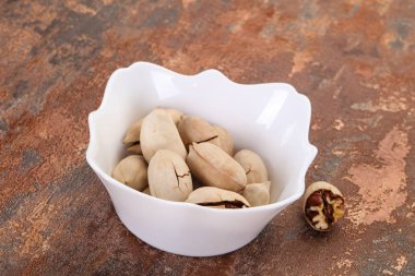 Pecan fındık yığını