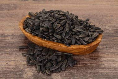 Lezzetli kavrulmuş ayçiçeği tohumu yığını