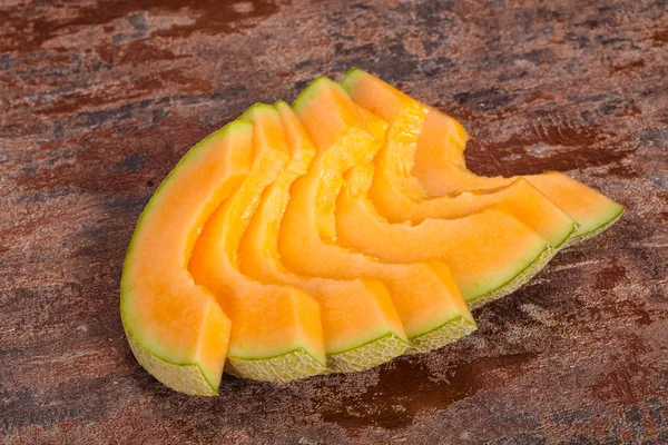 Sliced tasty sweet sliced melon — Stock Photo, Image