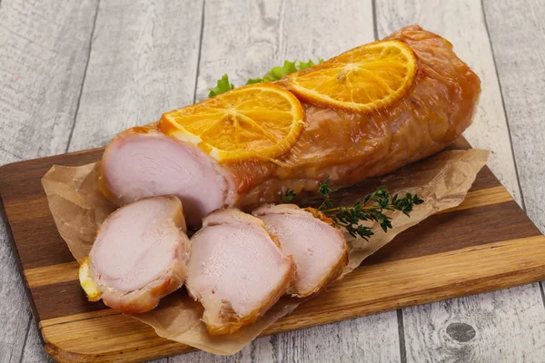 Chicken roll with orange — Stock Photo, Image