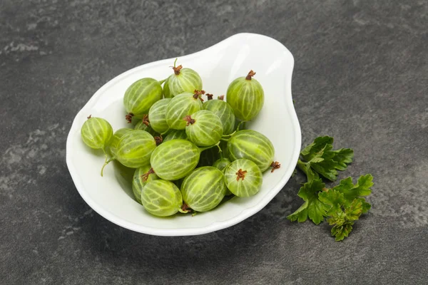 Groselha doce verde madura fresca — Fotografia de Stock