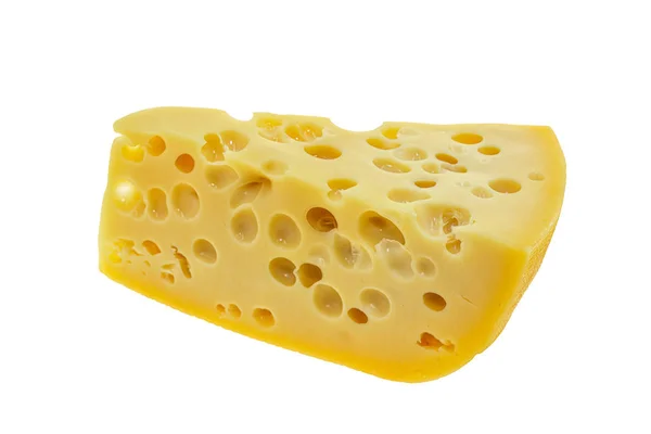 Maasdammer kaas - gele driehoek met gaatjes — Stockfoto