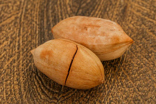 Ripe tasty Two pecan nuts — Stock Photo, Image