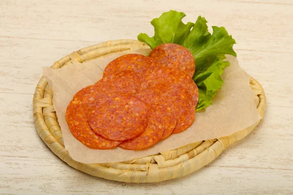 Pepperoni korv — Stockfoto