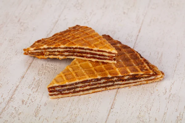 Sweet Waffle with jam — Stock Photo, Image