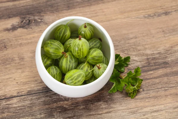 Groselha doce verde madura fresca — Fotografia de Stock