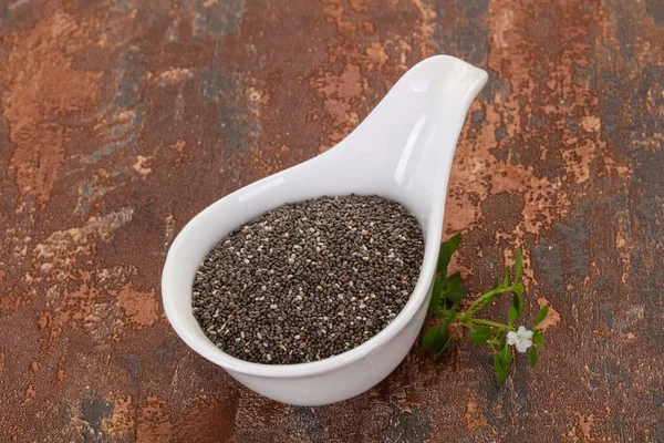 Dietary Chia frön i skålen — Stockfoto