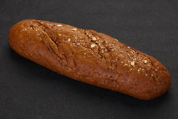 Crust Hot Black Loaf Bread — Stock Photo, Image