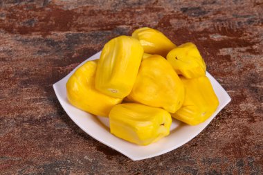 Tropikal egzotik meyve-plaka içinde jackfruit ağacı