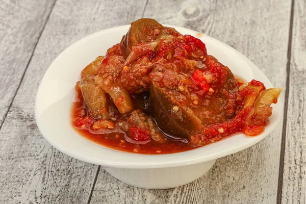 Cuisine Végétalienne Caucasienne Ajapsandali Aux Légumes Épices — Photo