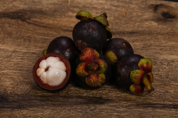 Fruta Exótica Deliciosa Doce Madura Mangosteen — Fotografia de Stock