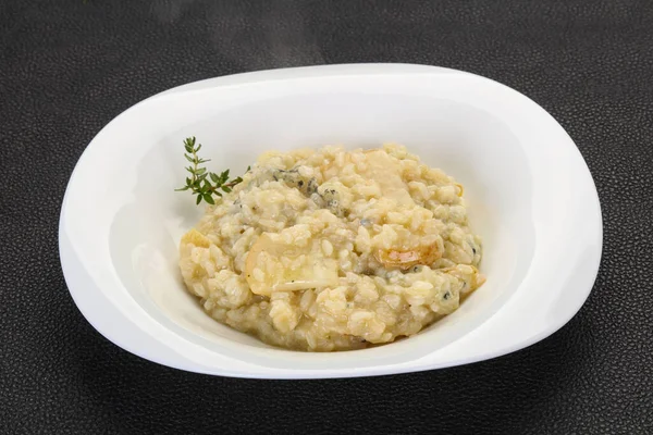 Risotto Met Peer Gorgonzola Kaas — Stockfoto