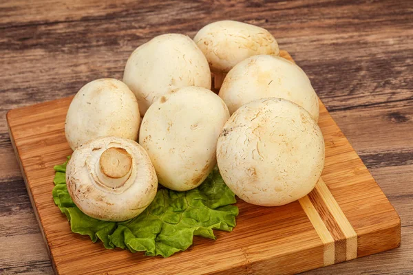 Raw Champignons Board Ready Cooking — Stock Photo, Image