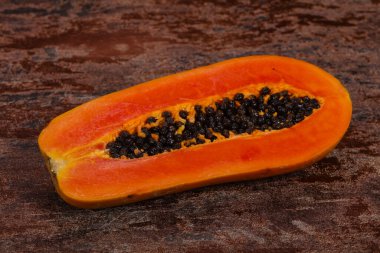 Lezzetli deliköz olgun meyve Papaya dilimlenmiş