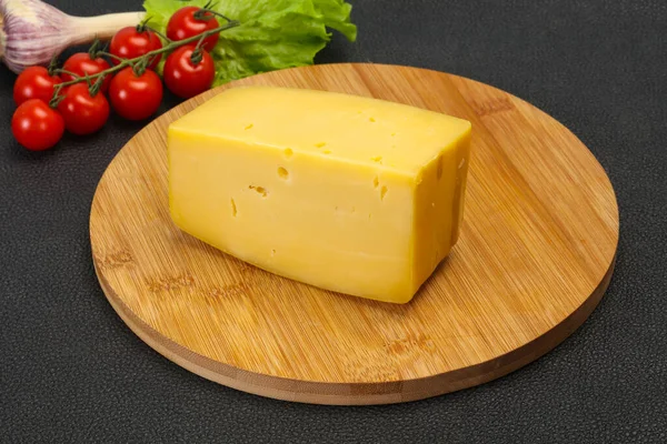 Swiss Hard Yellow Tasty Cheese Brick — Stock Photo, Image