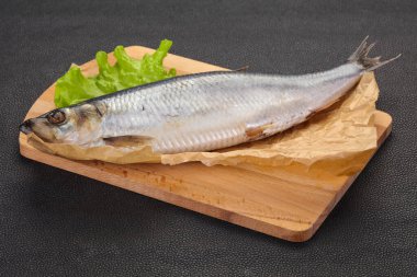 Tuzlu ringa balığı yenmeye hazır.