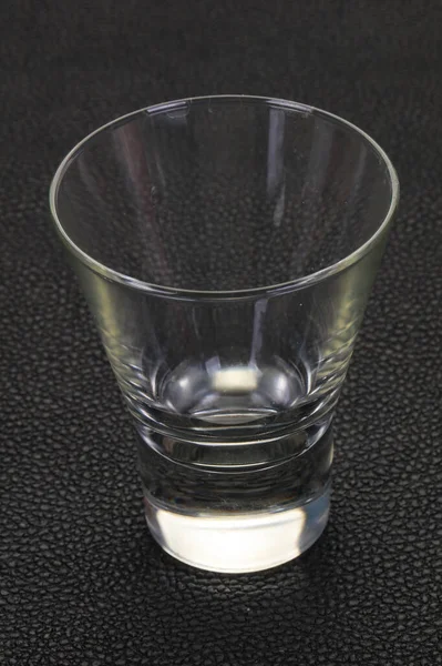 Порожня Скляна Чашка Чорному Тлі — стокове фото