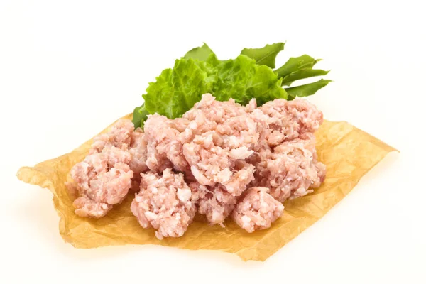 Carne Picada Cerdo Casera Lista Para Cocinar — Foto de Stock