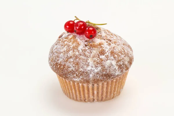 Sweet Tasty Muffin Red Currants Berries — Stock Photo, Image