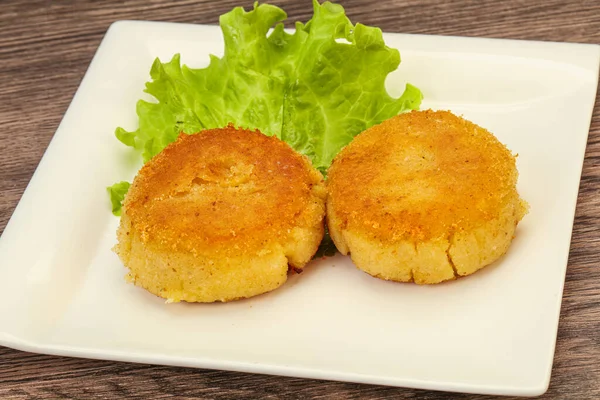 Masakan Vegan Potato Panggang Piring — Stok Foto