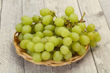 Olgun taze yeşil üzüm dalı