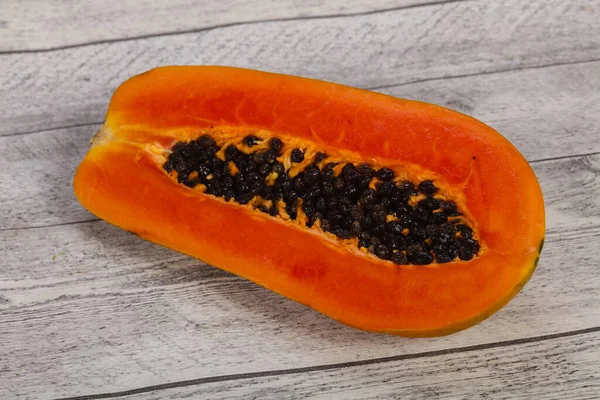 Tasty Delicous Ripe Fruit Papaya Sliced — Stock Photo, Image