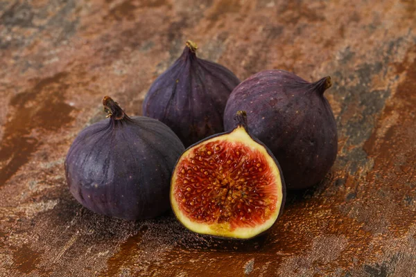 Frutas Figo Fatias Doces Maduras — Fotografia de Stock