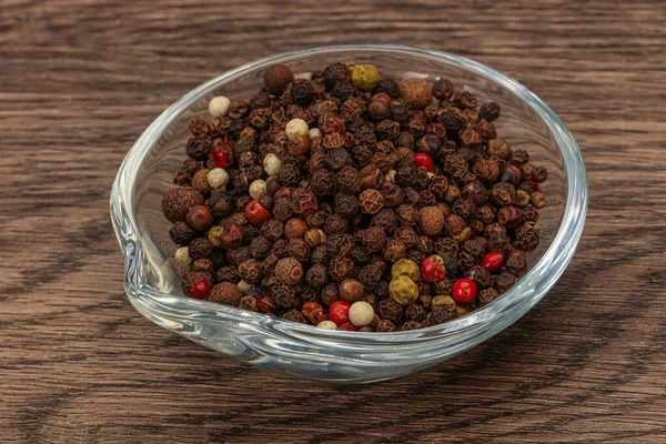 Vários Peppercorn Heap Tigela — Fotografia de Stock